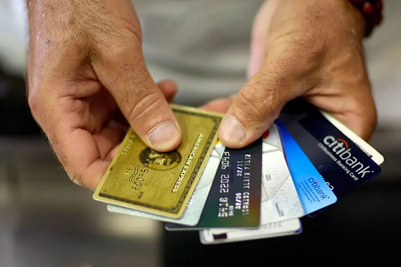 A spread of credit cards. (Photo by Joe Raedle/Getty Images)